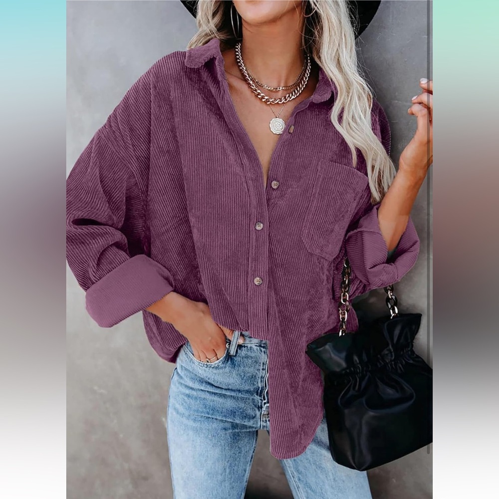 Corduroy Shacket/Button Up - image 1